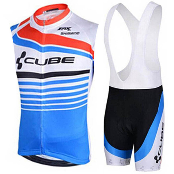 Cube Cycling Jersey Set Summer Sleeveless Breathable Bike Clothing Quick -Dry Bicycle Sportswear Bike Wear Maillot Ropa Ciclismo Hombre