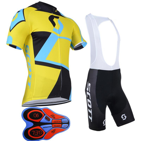 Outdoor Bicycle 2017 New Scott Short Sleeves Cycling Jerseys 9d Gel Padded Bib Shorts Set Summer Style Mtb Maillot Ciclismo 03