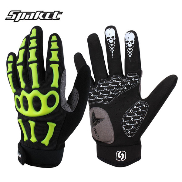 Wholesale New Bike Cycling Gloves Full Finger Men Downhill Road MTB Mountain Bicycle Racing Gel Skull Gloves Luva De Ciclismo Guantes