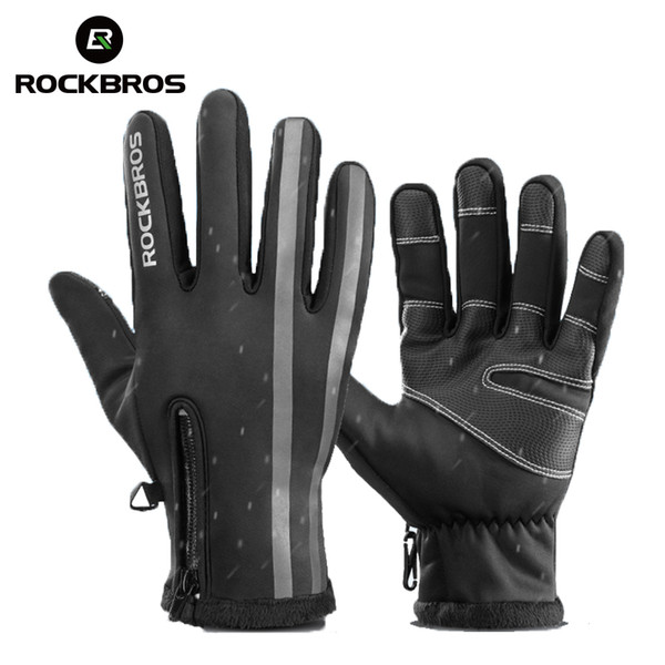 Wholesale Winter Touch Screen Cycling Gloves Warm Rainproof Full Finger Mtb Road Bike Gloves Windproof Thermal Mitten For Bicycle Skiing