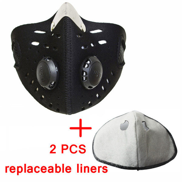 Brand Anti-dust Cycling Face Mask / Bicycle Sports Protective Equipment Dust Mask / One Mask with 2 pcs Replaceable Liners