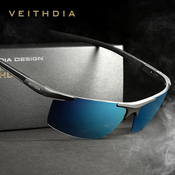 VEITHDIA Aluminum Magnesium Sunglasses Polarized Men Coating Mirror Sun Glasses Oculos Male Eyewear Accessories