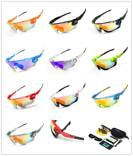 the lastest fashion uv 400 cycling glasses with 3 lens polarizing bike goggle men women bike glasses outdoor sunglasses eyewear sports