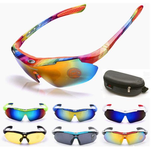 With Carry Case Sunglasses Cycling Outdoor Sports Sunglasses Dazzle Color UV400 lens Summer Sunglasses Beach Sun Glasses 14 Colors