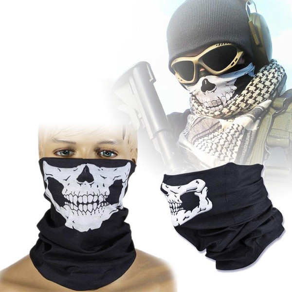 Skull Half Face Mask Scarf Bandana Bike Motorcycle Scarves Scarf Neck Face Mask Cycling Cosplay Ski Biker Headband