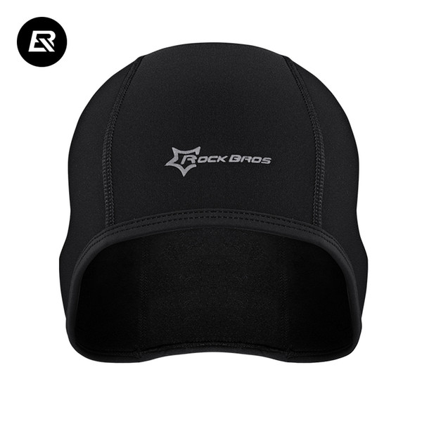 ROCKBROS Autumn Winter Bicycle Helmet Hat Thermal Fleece Windproof Hats Men mtb Bike Bicycle Outdoor Sport Cycling Running Hat