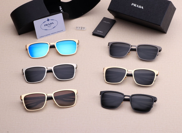 New driving Sunglasses for men women Classic Fashion Unisex UV400 design brand sunglasses sun glasses with free box 0120