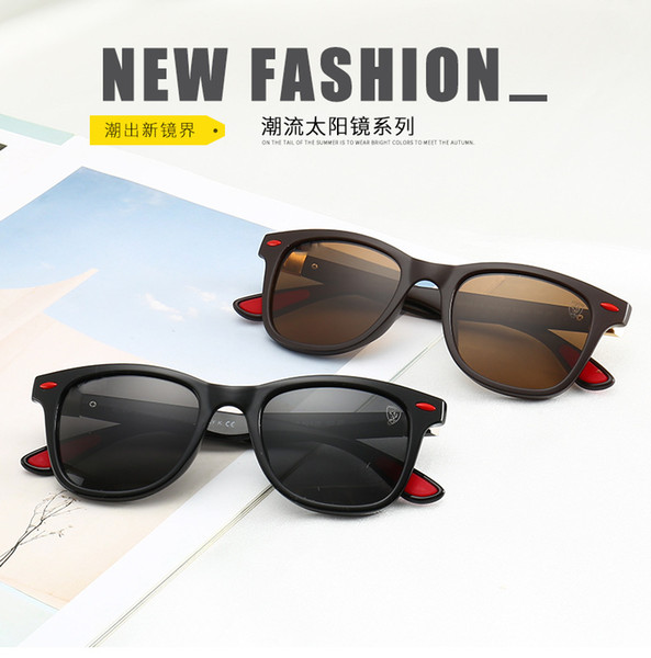 New driving Sunglasses for men women Classic Fashion design sunglasses plank glasses black sun glasses with free box 4195