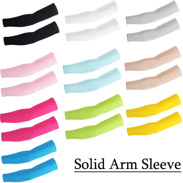 Solid Color Arm Sleeves for Golf for Cycling Cooling Arm Sleeves For outdoor sports UV protection Unisex