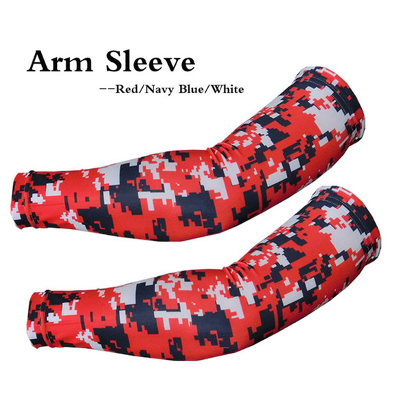 NEW! Basketball Sport Compression Arm Sleeve Red/Navy/White Camo