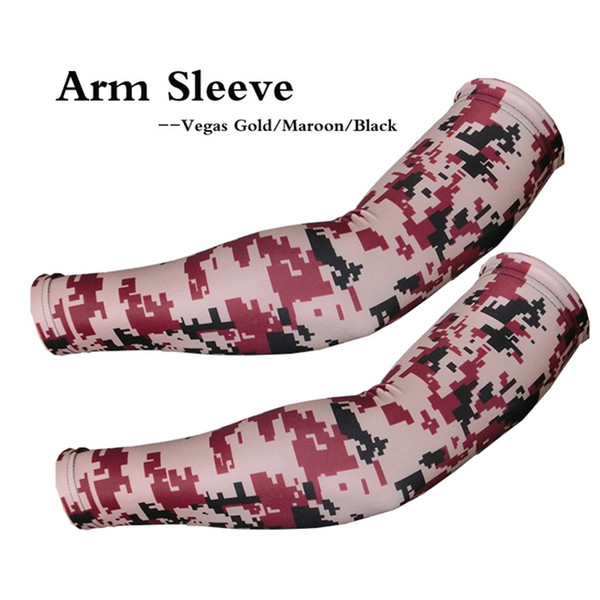 NEW! Basketball Sport Compression Arm Sleeve Vegas/Maroon/Black Camo