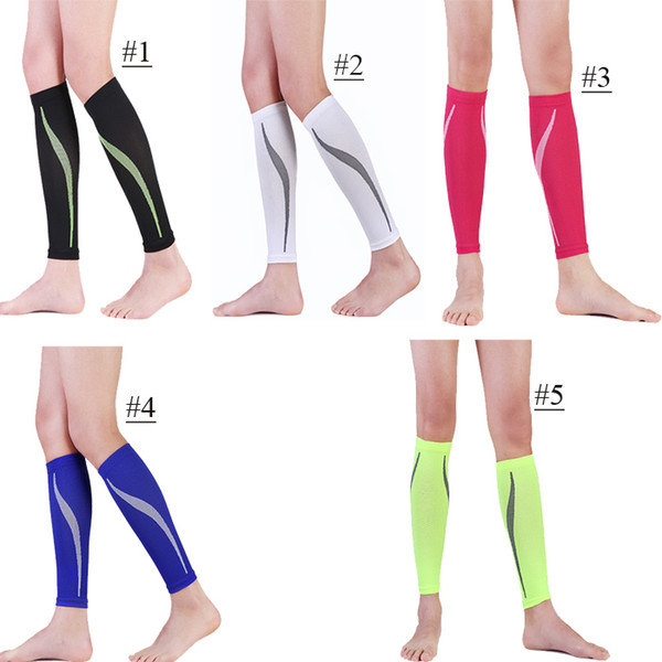 Pair Calf Support Graduated Compression Leg Sleeve Sports Socks Outdoor Running