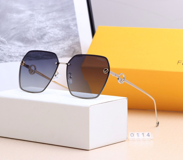 New driving Sunglasses for men Classic Fashion Unisex UV400 design brand sunglasses sun glasses with free box 0114-01