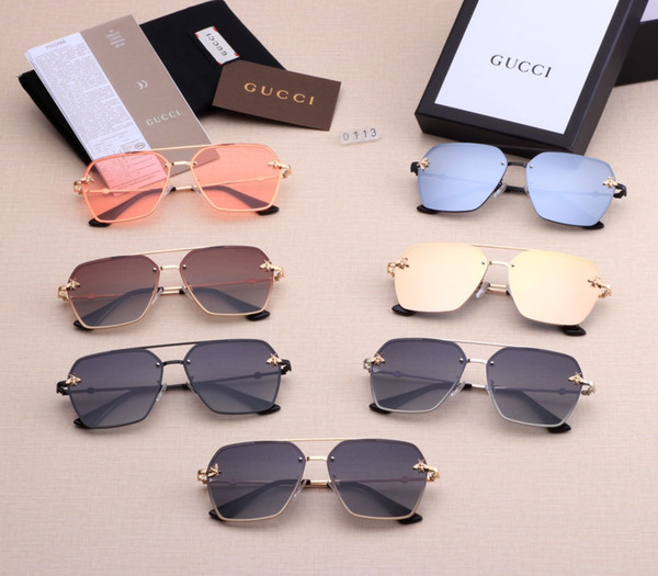 New driving Sunglasses for men Classic Fashion Unisex UV400 design brand sunglasses sun glasses with free box 0113