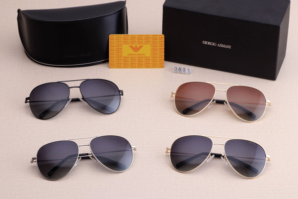 New driving Sunglasses for men Classic Fashion Unisex UV400 design brand sunglasses sun glasses with free box 0691