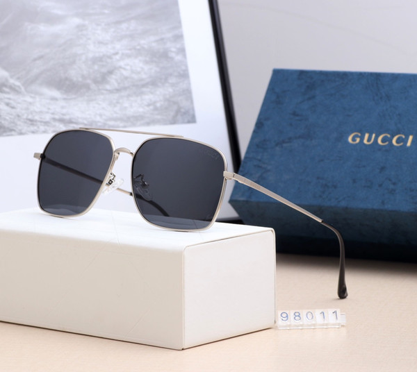 New driving Sunglasses for men women Classic Fashion Unisex UV400 design G letter brand sunglasses sun glasses with free box 98011-01