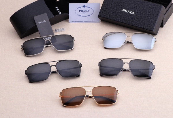 New driving Sunglasses for men Classic Fashion Unisex UV400 design brand sunglasses sun glasses with free box 6600