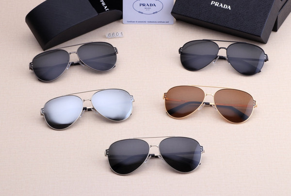 New driving Sunglasses for men Classic Fashion Unisex UV400 design brand sunglasses sun glasses with free box 6601