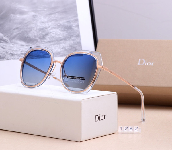 New driving Sunglasses for men women Classic Fashion Unisex UV400 design brand sunglasses sun glasses with free box 1282-01