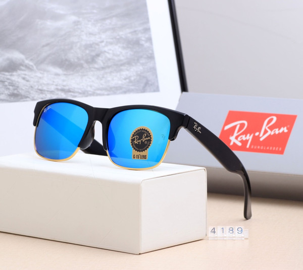 New driving Sunglasses for men women Classic Fashion design brand sunglasses black lover sun glasses with free box 4189-01