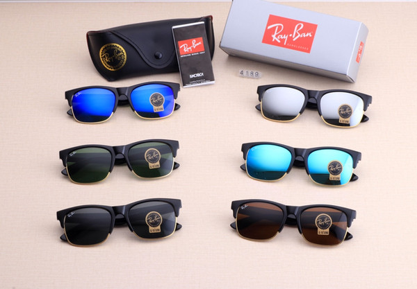 New driving Sunglasses for men women Classic Fashion design brand sunglasses black lover sun glasses with free box 4189