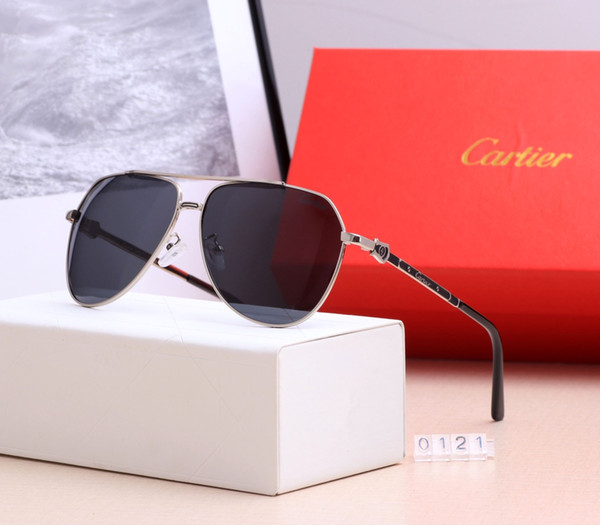 New driving Sunglasses for men women Classic Fashion Unisex UV400 design brand sunglasses sun glasses with free box 0121-01