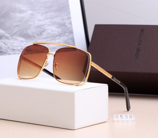 New driving Sunglasses for men women Classic Fashion Unisex UV400 design brand sunglasses sun glasses with free box 0536-01