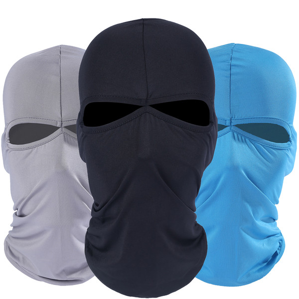 Cycling Caps Masks 2 Hole Outdoor Full Face Motocycle Mask Lycra Balaclava Windproof Hats Cap Tactical Snowboard Helmet Protection Men Women