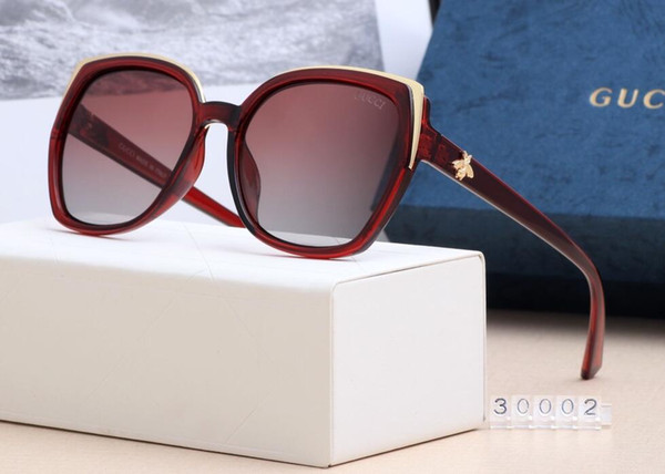 New driving Sunglasses for men women Classic Fashion design sunglasses plank glasses black sun glasses with free box 30002