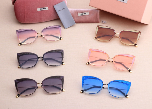 New driving Sunglasses for women Classic Fashion UV400 design brand sunglasses lovely sun glasses with free box 89