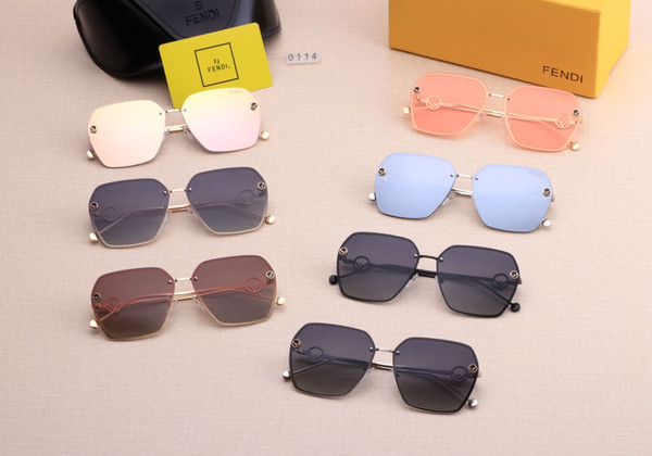 New driving Sunglasses for men Classic Fashion Unisex UV400 design brand sunglasses sun glasses with free box 0114