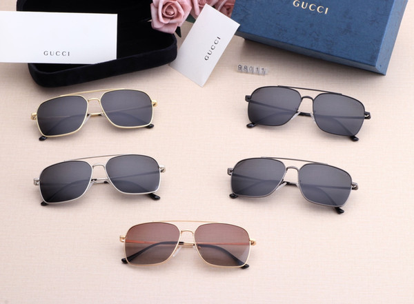 New driving Sunglasses for men women Classic Fashion Unisex UV400 design G letter brand sunglasses sun glasses with free box 98011