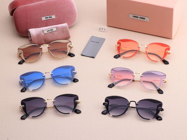 New driving Sunglasses for women Classic Fashion Unisex UV400 design brand sunglasses sun glasses with free box 071