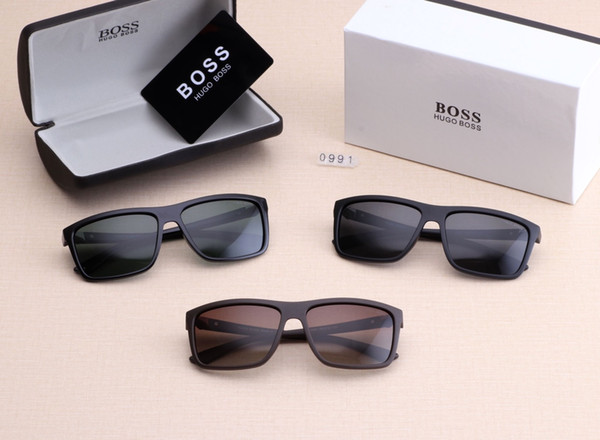 New driving Sunglasses for men Classic Fashion Unisex UV400 design brand sunglasses sun glasses with free box 0991