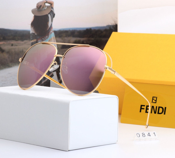 New driving Sunglasses for men women Classic Fashion Unisex UV400 design F letter brand sunglasses sun glasses with free box 0841-01