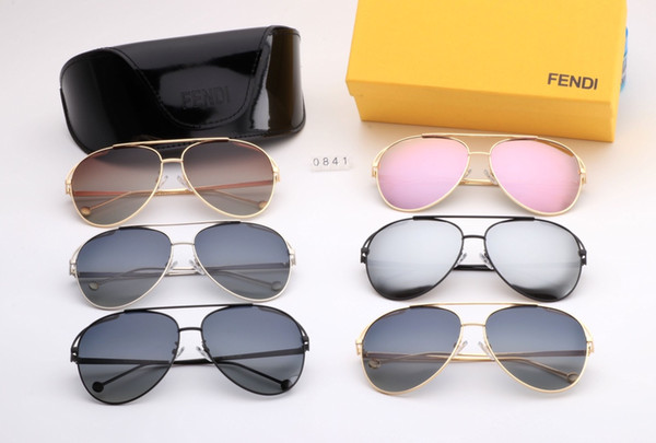 New driving Sunglasses for men women Classic Fashion Unisex UV400 design F letter brand sunglasses sun glasses with free box 0841