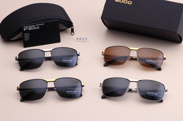 New driving Sunglasses for men Classic Fashion Unisex UV400 design brand sunglasses sun glasses with free box 8853