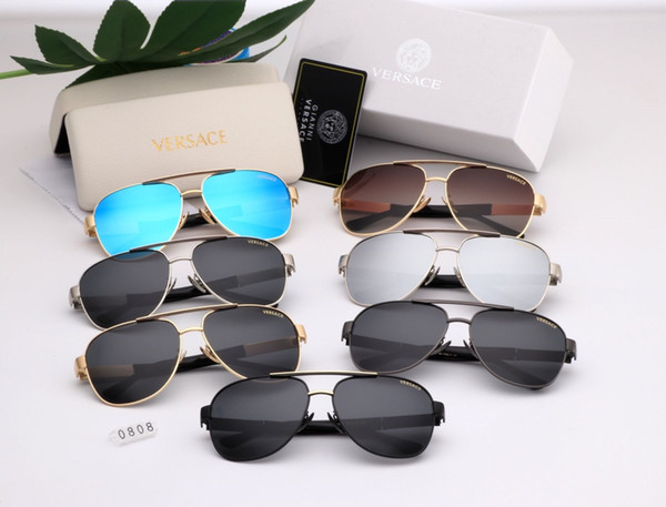 New driving Sunglasses for men Classic Fashion design brand sunglasses black lover UV400 sun glasses with free box 0808-01