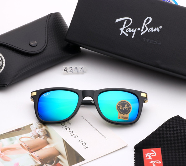 New driving Sunglasses for men women Classic Fashion Unisex UV400 design brand sunglasses sun glasses with free bag and box 4287-01