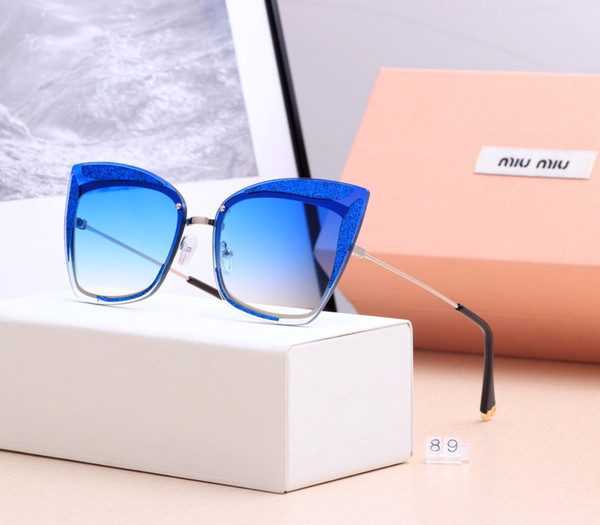 New driving Cute Sunglasses for women Classic Fashion UV400 design brand sunglasses lovely sun glasses with free box 89