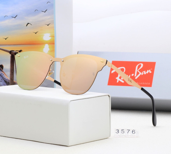 New driving Sunglasses for men women Classic Fashion Unisex UV400 design brand sunglasses sun glasses with free bag and box 3576-01