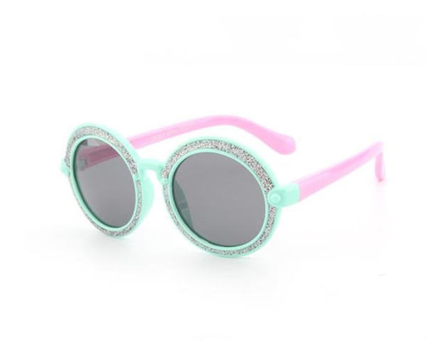 Spot 2018 new children's sunglasses big box round sunglasses boys and girls fashion trend sunglasses 8126