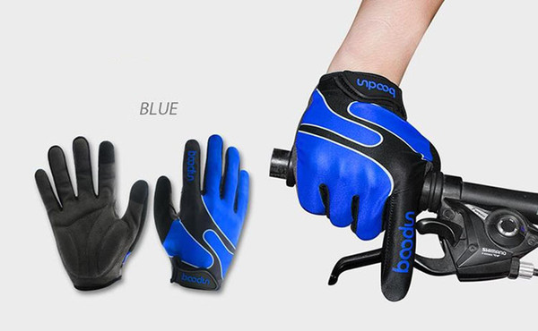 BOODUN four colors long finger riding gloves full finger outdoor sports bike gloves riding gloves wholesale Epacket free post