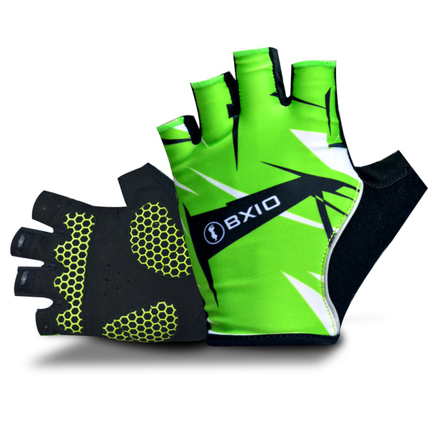 BXIO Brand Unisex Half Finger Cycling Gloves High Elastic Lycra Terry Cloth PadGuantes Ciclismo Cool Bicycle Gloves Sport Gloves BX-ST031