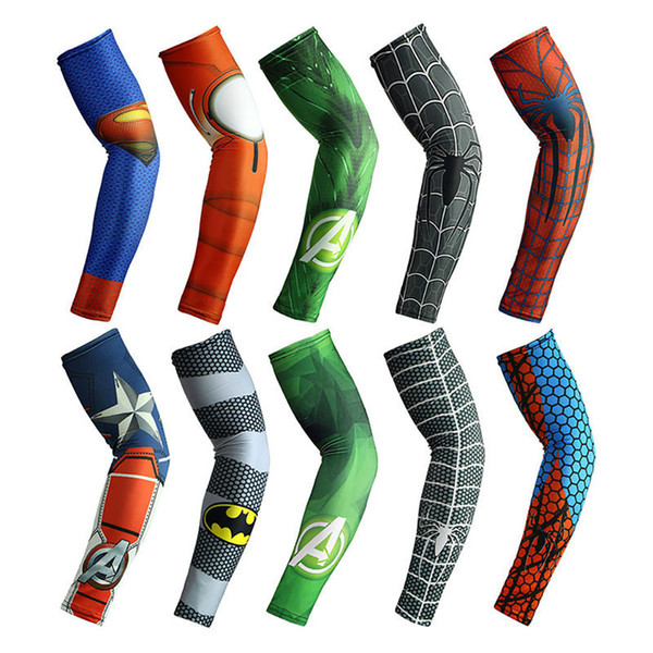 US super man arm sleeve Cycling Printed Armwarmer MTB Bike Bicycle Sleeves Arm warmers UV Protection Sleeves Ridding Arm Sleeves