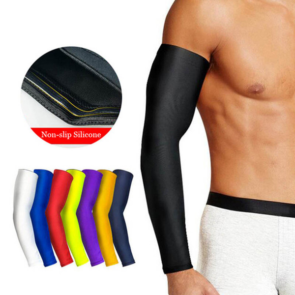 Breathable Quick Dry UV Protection Running Arm Sleeves Basketball Elbow Pad Fitness Armguards Sports Cycling Arm Warmers