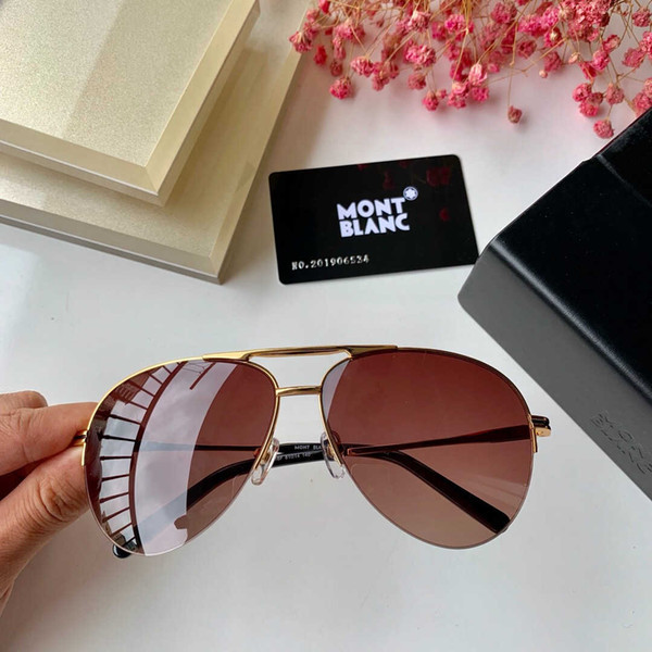 New Designer MONTBLANC Fashion Cool Polarized Sunglasses Hipster Reflective Sunglasses Necessary Drivers Driving Pilot Size 61 14-140