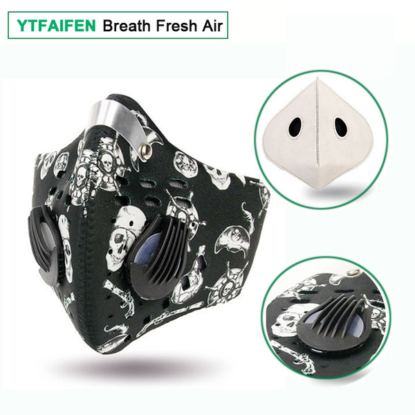 YTFAIFEN Activated Carbon N99 Cycling Mask for Dust Men Women Anti Pollution Smog Smoke Haze Dirt Gas for Walk Sport Climb Ski