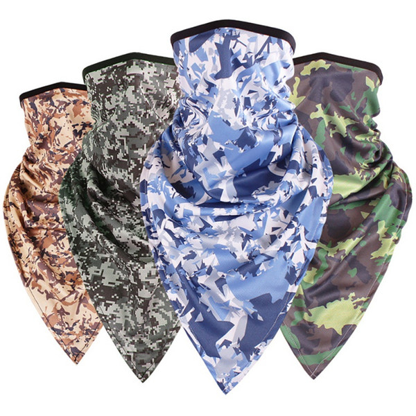 Ice Silk quick-drying Camouflage Triangle Outdoor Riding Windproof Mask Enthusiasts Tactical Headscarf Riding Mask