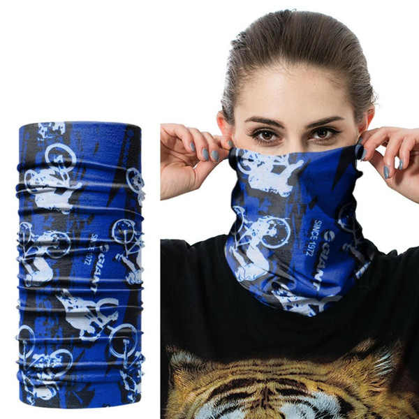 Outdoor Winter Windproof Cycling Warm Sport Adults Versatile Headwear Polyester Face Mask Prints